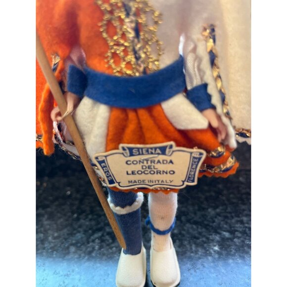 Vtg 1965 Siena Contrada Del Leocorno Doll Made In Italy Eros Florence 8 1/2" - Picture 2 of 9